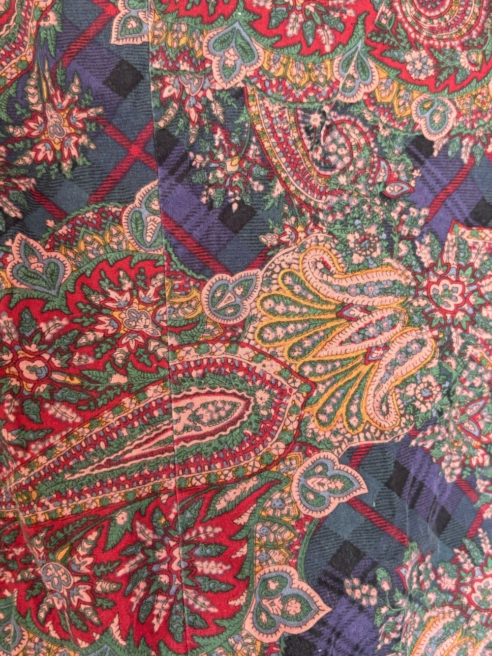 Womens Chaps Vintage Paisley Plaid Button-Up Shirt